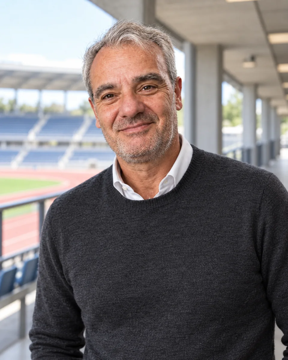 Eric DUNKEL, founder of LinkSports & Events — illustrative portrait in a sports setting